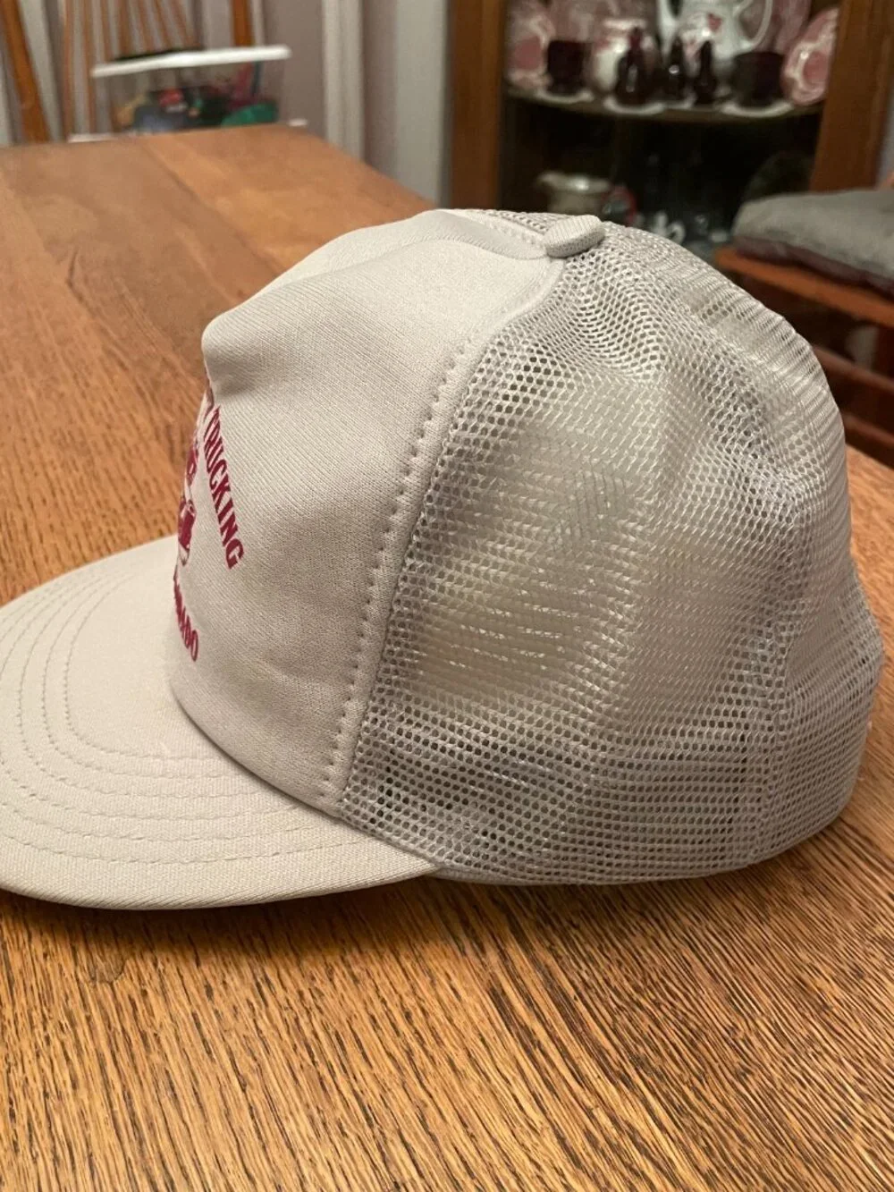 Baumgartner Trucking Brighton, Colorado Gray Snapback Trucker Hat made in USA